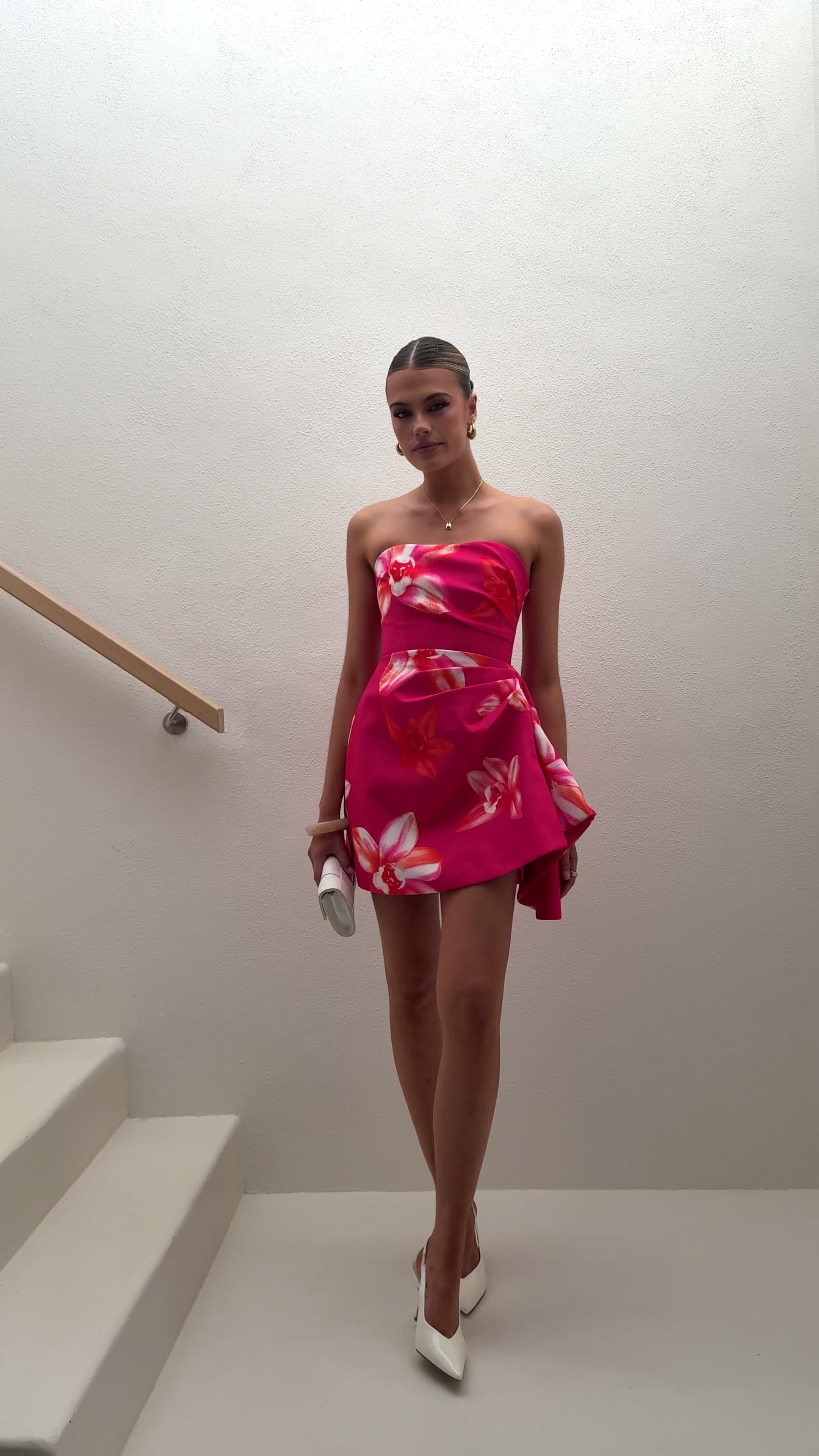 Hanae Mini Dress - Pink Floral